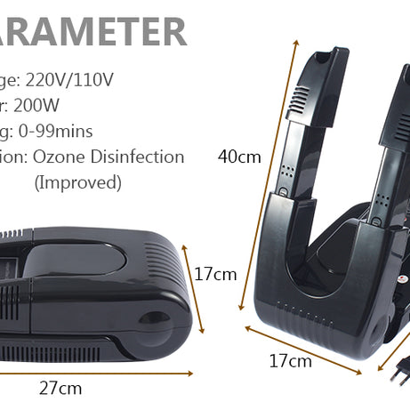 Portable Smart Shoes Dryer Foldable Scalable Drying Machine Ozone Sterilization Device Remove Odor Boot Sock Gloves Dryer