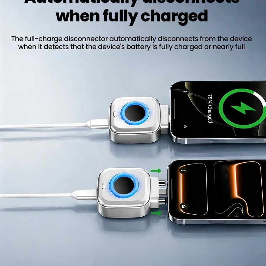 USB C Phone Fully Charged Intelligent Separator Type-C 140W Fast Charging Adapter Phones Full Charge Auto Power Cut Off Charger