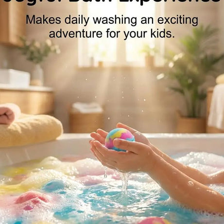 Ocean Bath Salt Ball Bath Bombs for Kids, 12-Pack with Surprise Inside, Bath Bombs, Easter Basket Stuffers Egg Fillers