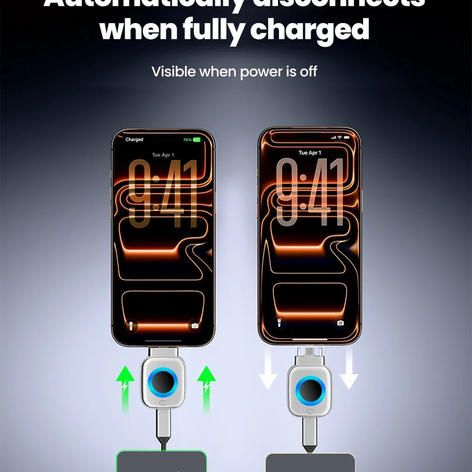 USB C Phone Fully Charged Intelligent Separator Type-C 140W Fast Charging Adapter Phones Full Charge Auto Power Cut Off Charger