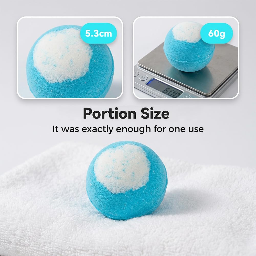 Ocean Bath Salt Ball Bath Bombs for Kids, 12-Pack with Surprise Inside, Bath Bombs, Easter Basket Stuffers Egg Fillers