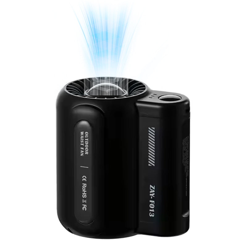 Cross-border waist-mounted fan, portable strong wind power, USB charging, outdoor activities, site mobile cooling