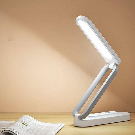 Foldable Rechargeable LED Desk Lamp, USB Charging Touch Control Dimmable Table Light, Portable Reading Lamp for Travel Study