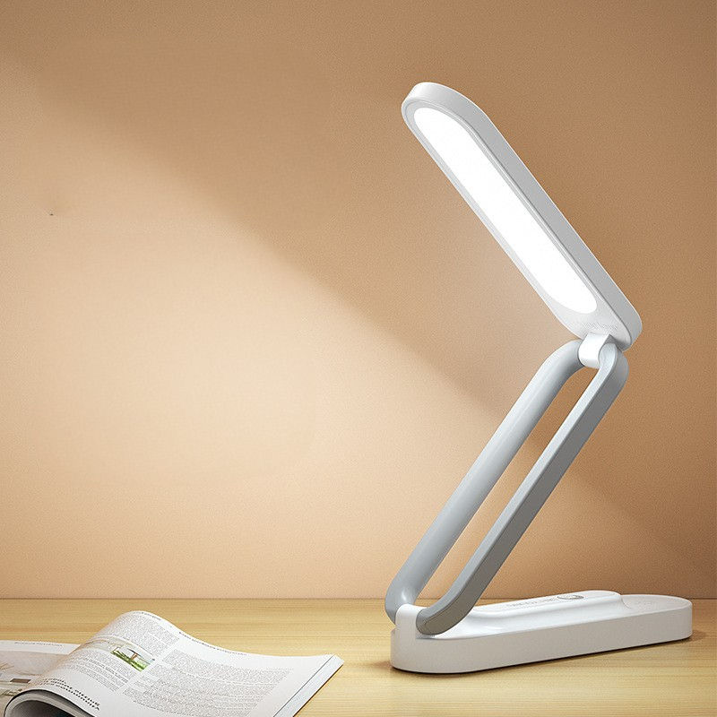 Foldable Rechargeable LED Desk Lamp, USB Charging Touch Control Dimmable Table Light, Portable Reading Lamp for Travel Study