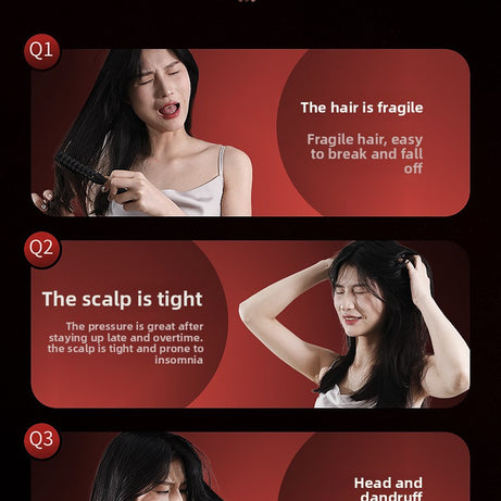 Electric Massage Comb Household Red Light Head Care Comb Essential Oil Atomization Vibration Scalp Hair Growth Instrument