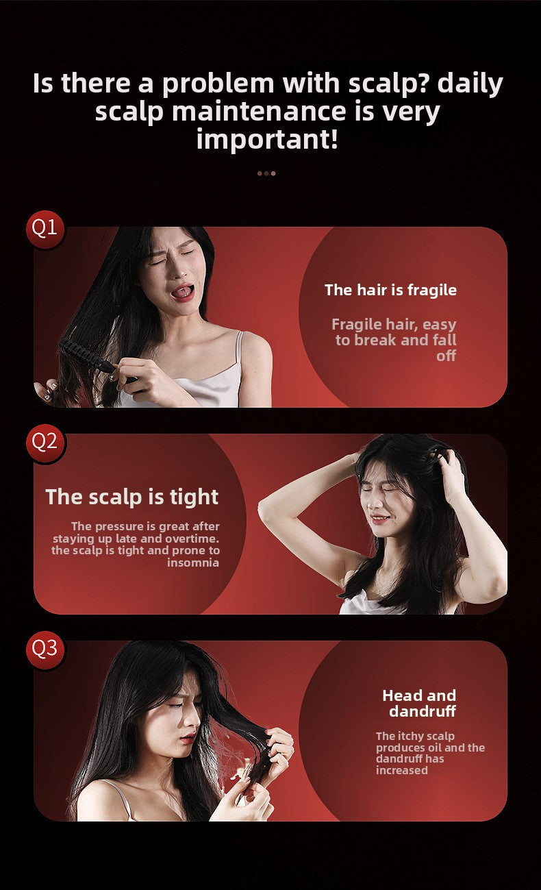Electric Massage Comb Household Red Light Head Care Comb Essential Oil Atomization Vibration Scalp Hair Growth Instrument